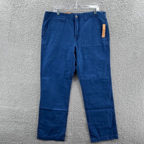 New Urban Pipeline Flat Front Chino Twill Pants Mens 38X32 Blue - Picture 1 of 10